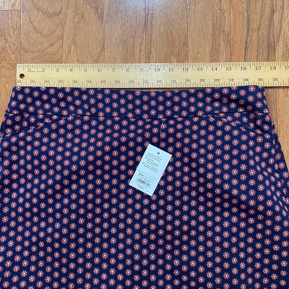 Croft & Barrow Women Skort Size 14 Regular Mid rise Blue White Red Pockets NWT - Picture 6 of 15
